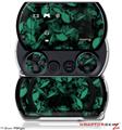 Skulls Confetti Seafoam Green - Decal Style Skins (fits Sony PSPgo)