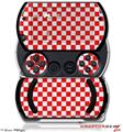 Checkered Canvas Red and White - Decal Style Skins (fits Sony PSPgo)