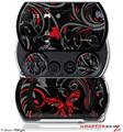 Twisted Garden Gray and Red - Decal Style Skins (fits Sony PSPgo)