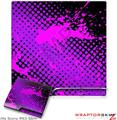 Sony PS3 Slim Skin Halftone Splatter Hot Pink Purple