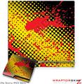 Sony PS3 Slim Skin Halftone Splatter Yellow Red