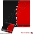 Sony PS3 Slim Skin Ripped Colors Black Red