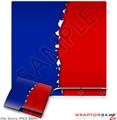 Sony PS3 Slim Skin Ripped Colors Blue Red