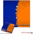 Sony PS3 Slim Skin Ripped Colors Blue Orange