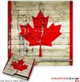 Sony PS3 Slim Skin Painted Faded and Cracked Canadian Canada Flag