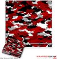 Sony PS3 Slim Skin WraptorCamo Digital Red