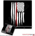 Sony PS3 Slim Skin Brushed USA American Flag Red Line
