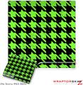 Sony PS3 Slim Skin Houndstooth Neon Lime Green on Black