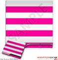 Sony PS3 Slim Skin - Kearas Psycho Stripes Hot Pink and White