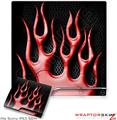 Sony PS3 Slim Skin - Metal Flames Red
