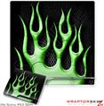 Sony PS3 Slim Skin - Metal Flames Green