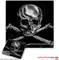Sony PS3 Slim Skin - Chrome Skull on Black