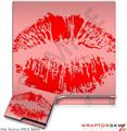 Sony PS3 Slim Skin - Big Kiss Lips Red on Pink