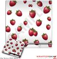 Sony PS3 Slim Skin - Strawberries on White