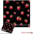 Sony PS3 Slim Skin - Strawberries on Black