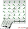 Sony PS3 Slim Skin - Pastel Butterflies Green on White