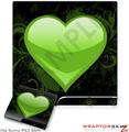 Sony PS3 Slim Skin - Glass Heart Grunge Green
