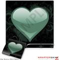 Sony PS3 Slim Skin - Glass Heart Grunge Seafoam Green