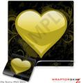 Sony PS3 Slim Skin - Glass Heart Grunge Yellow