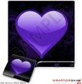 Sony PS3 Slim Skin - Glass Heart Grunge Purple