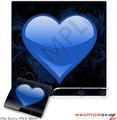 Sony PS3 Slim Skin - Glass Heart Grunge Blue
