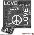 Sony PS3 Slim Skin - Love and Peace Gray