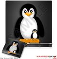 Sony PS3 Slim Skin - Penguins on Black