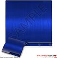 Sony PS3 Slim Skin - Brushed Metal Blue
