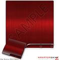Sony PS3 Slim Skin - Brushed Metal Red