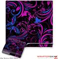 Sony PS3 Slim Skin - Twisted Garden Hot Pink and Blue