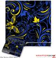 Sony PS3 Slim Skin - Twisted Garden Blue and Yellow