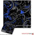 Sony PS3 Slim Skin - Twisted Garden Gray and Blue
