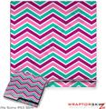 Sony PS3 Slim Skin Zig Zag Teal Pink Purple