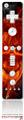 Wii Remote Controller Skin Flaming Fire Skull Orange