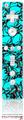 Wii Remote Controller Skin Scattered Skulls Neon Teal