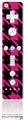 Wii Remote Controller Skin Houndstooth Hot Pink on Black