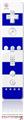 Wii Remote Controller Skin - Kearas Psycho Stripes Blue and White