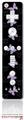 Wii Remote Controller Skin - Pastel Butterflies Purple on Black