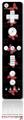 Wii Remote Controller Skin - Pastel Butterflies Red on Black