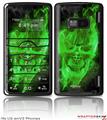 LG enV2 Skin Flaming Fire Skull Green