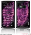 LG enV2 Skin Flaming Fire Skull Hot Pink Fuchsia