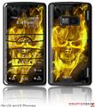 LG enV2 Skin Flaming Fire Skull Yellow