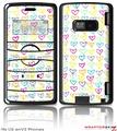 LG enV2 Skin - Kearas Hearts White