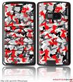 LG enV2 Skin Sexy Girl Silhouette Camo Red