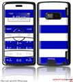 LG enV2 Skin - Kearas Psycho Stripes Blue and White