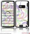 LG enV2 Skin - Neon Swoosh on White