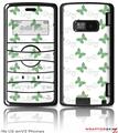 LG enV2 Skin - Pastel Butterflies Green on White