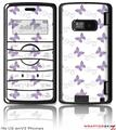 LG enV2 Skin - Pastel Butterflies Purple on White