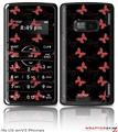 LG enV2 Skin - Pastel Butterflies Red on Black