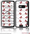 LG enV2 Skin - Pastel Butterflies Red on White